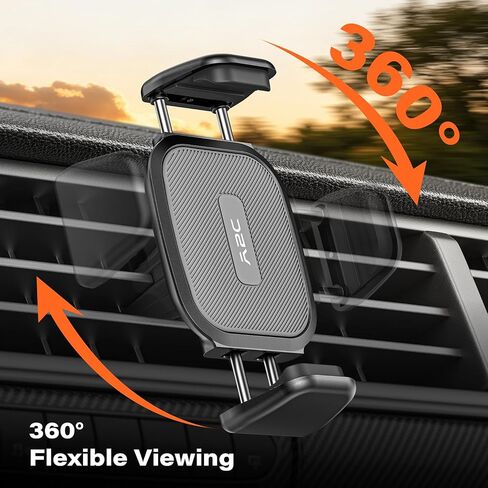 A2C Car Phone Holder for Air Vent, [One-Piece] Car Phone Mount with 360°Rotation, Strong Grip Vent Clip, One-Hand Operation, Fits Horizontal Air Vents, Cell Phone Holder for 4.7-7 Inch Smartphones in Kuwait
