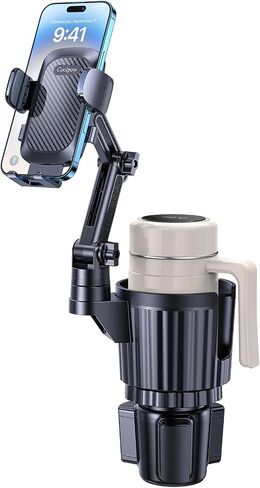 Coolpow Car Phone Holder Mount, 2 in 1 Universal Cup Car Phone Holder in Saudi Arabia