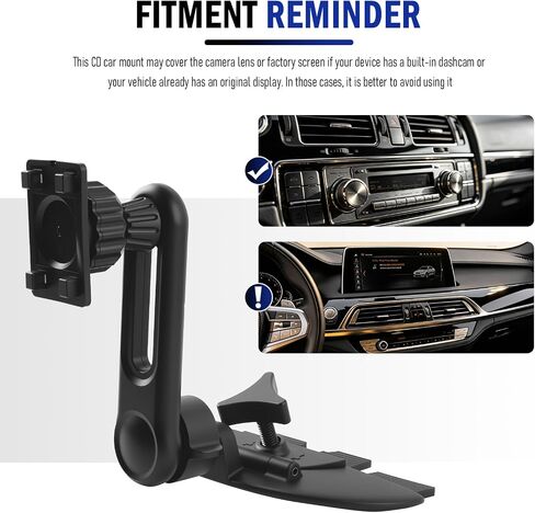 2 in 1 CD Slot Mount for Carplay Screen with Extension Arm & 360° Rotating in Kuwait