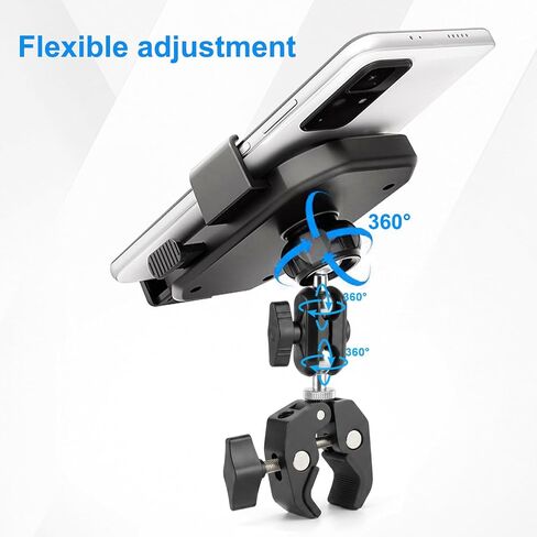 A Pillar Phone Mount Stand, Car Grab Handle Phone Holder Mount Clip Stand for Truck, Pickup, SUV, Van, Excavator, Front Loader, Jeep, Fit for iPhone Samsung and All Smartphones in Kuwait