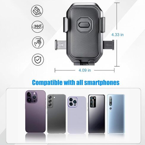 A Pillar Phone Mount Stand, Car Grab Handle Phone Holder Mount Clip Stand for Truck, Pickup, SUV, Van, Excavator, Front Loader, Jeep, Fit for iPhone Samsung and All Smartphones in Kuwait