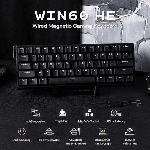 EPOMAKER Aula WIN60 HE 60% Wired Magnetic Keyboard w/Adjustable Actuation in Saudi Arabia