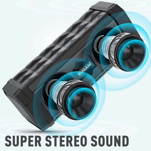 BUGANI Bluetooth Speaker M99 Speaker Bluetooth, Higher Noise, Stereo Sound, 24H Playtime, 100ft Wireless Range, IPX5 Waterproof, Built-in Microphone, Wireless for Home, Outdoor and Travel in Saudi Arabia