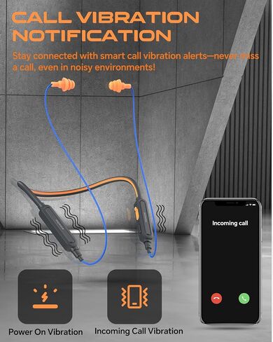 MIPEACE Neckband Bluetooth Work Headphones, 29dB Work Earbuds Bluetooth OSHA Approved-Ear Protection Headphones Noise Reduction for Construction Safety Industry, 20+Hour Battery, 4 EQ Modes in Kuwait