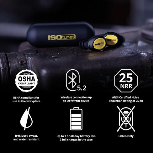 ISOtunes Free 2.0 Bluetooth Hearing Protection, OSHA Compliant Work Earbuds in Saudi Arabia