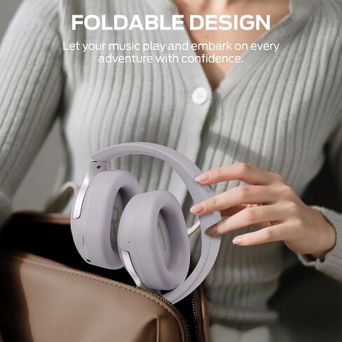 Oraolo Persona 5th ANC-Wireless Bluetooth Over-Ear Headphones with Microphone, 70H Playtime, Bluetooth 6.0, Comfortable and Foldable Design,Wireless Headsets for Home,Gifts(Purple) in Kuwait
