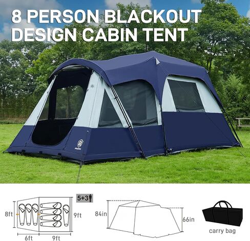 EVER ADVANCED 8 Person Blackout Design Cabin Tent in Kuwait