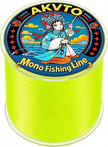 Nylon Monofilament Fishing Line, 500yds, 7-38LB Test (0.14mm-0.50mm), High Strength Abrasion Resistant & Low Memory, Freshwater & Saltwater, 3 Colors Available in Kuwait