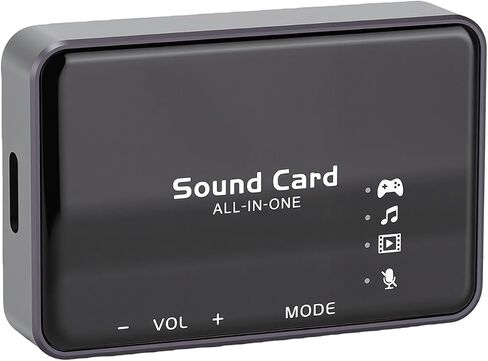 Cuifati USB External Sound Card, 192kHz 32bit DAC Virtual 7.1 Surround Sound for Gaming PC, with 3.5mm Headphone Jack and 24dB Audio Boost in Kuwait