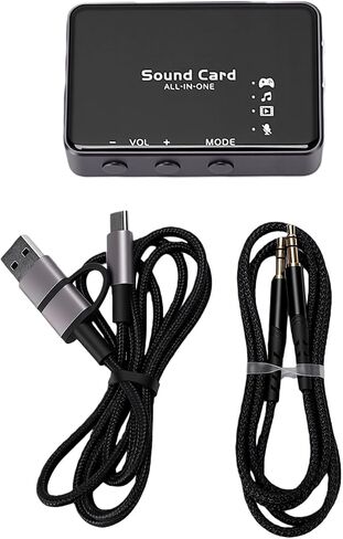 Cuifati USB External Sound Card, 192kHz 32bit DAC Virtual 7.1 Surround Sound for Gaming PC, with 3.5mm Headphone Jack and 24dB Audio Boost in Kuwait