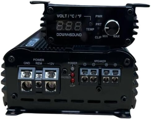 Down4Sound MM1500KFD Mini Maxx Black Gloss 1500W RMS Mini Full Bridge Monoblock Car Audio Amplifier in Saudi Arabia