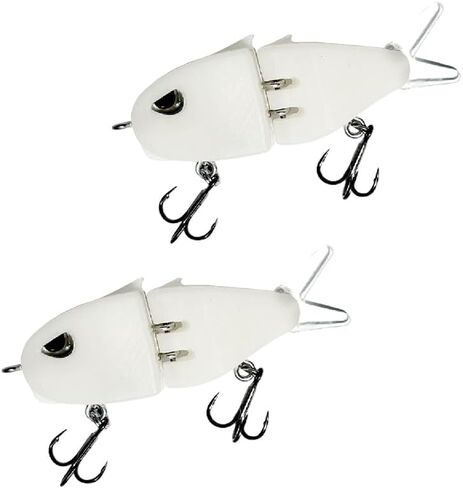 2Pcs Mini Glide Bait for Bass Fishing,Vibration Attracts Fish Realistic Slow Sinking Multi-Jointed Swimbait,Freshwater Saltwater Swimbait Fishing Lures,Amazing Fishing Gear Gifts for Family Friend in Kuwait