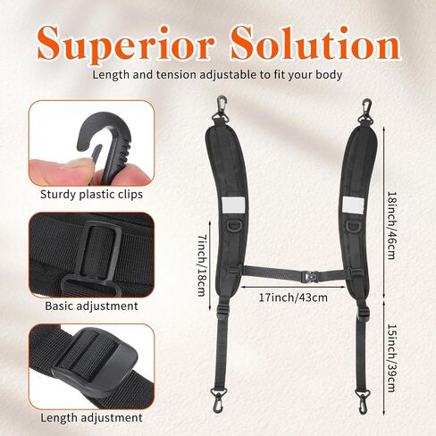 Backpack Straps Padded Bag Shoulder Strap Adjustable Beach Chair Backpack Sprayer Straps Replacement with Ring Buckle for Beach Camping Folding Chairs in Kuwait