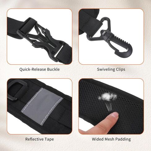 Backpack Straps Padded Bag Shoulder Strap Adjustable Beach Chair Backpack Sprayer Straps Replacement with Ring Buckle for Beach Camping Folding Chairs in Kuwait