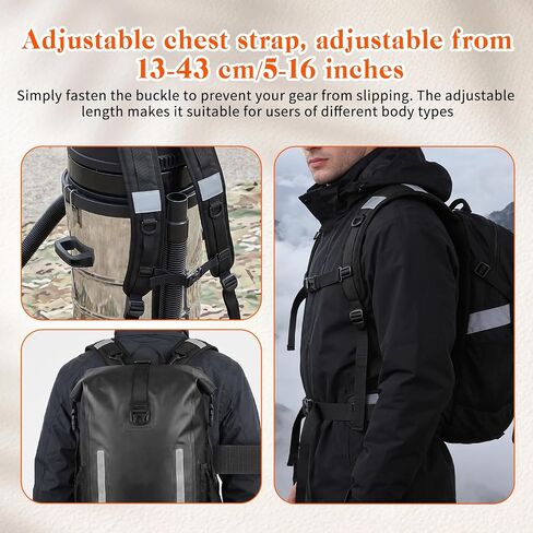 Backpack Straps Padded Bag Shoulder Strap Adjustable Beach Chair Backpack Sprayer Straps Replacement with Ring Buckle for Beach Camping Folding Chairs in Kuwait