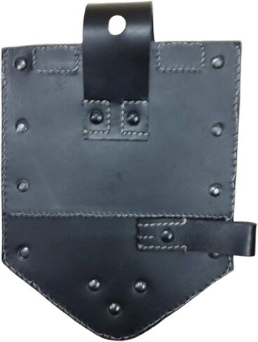 warreplica WWII German Leather Shovel Cover|Black Leather Reproduction for Foldable Entrenching Tool|Historically Accurate E-Tool Carrier for Military Reenactors & Collectors|Durable Field Gear in Kuwait