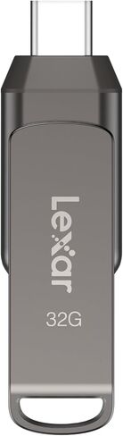 Lexar® JumpDrive® Dual Drive D400 USB 3.1 Type-C USB Drive, 32GB, Silver in Kuwait
