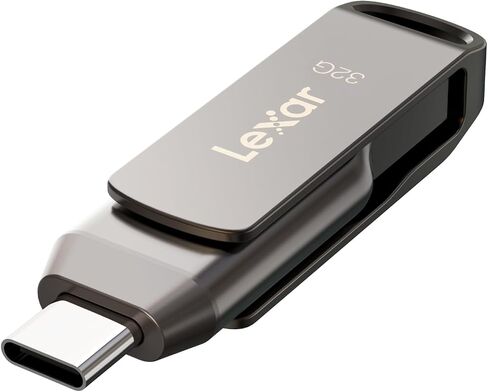 Lexar® JumpDrive® Dual Drive D400 USB 3.1 Type-C USB Drive, 32GB, Silver in Kuwait