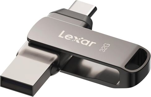 Lexar® JumpDrive® Dual Drive D400 USB 3.1 Type-C USB Drive, 32GB, Silver in Kuwait