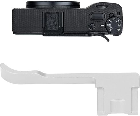 Camera Thumb Grip, Ergonomic Aluminium Alloy Handgrip, Hot Shoe Mount for GR III and GR IIIX, Lightweight and Practical Design, 1 x Unit (Silver) in Kuwait
