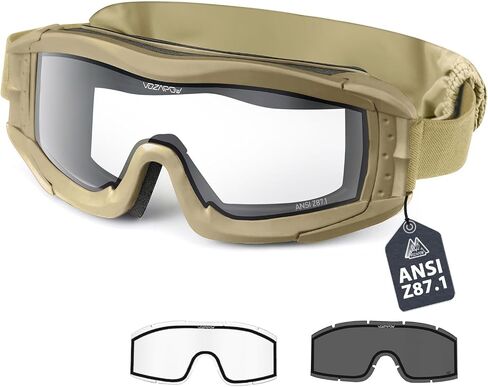 Airsoft Goggles Anti Fog, Tactical Safety Goggles ANSI Z87.1 + Rating in Kuwait