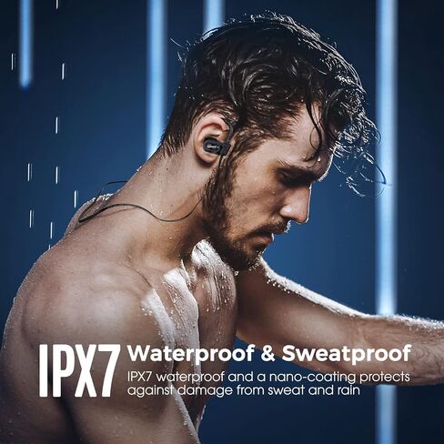 Bluetooth Headphones, Deep Bass Wireless Running Headphones w/16 Hrs Playtime, Bluetooth Earbuds in-Ear w/Earhooks, IPX7 Waterproof Sports Earphones with Microphone for Calls in Kuwait