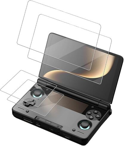4 in 1 for Ayn Thor Dual screen game console, 9H tempered glass, upper screen protector + lower screen protector, Touch sensitivity, drop-proof, scratch-proof, bubble-free in Kuwait