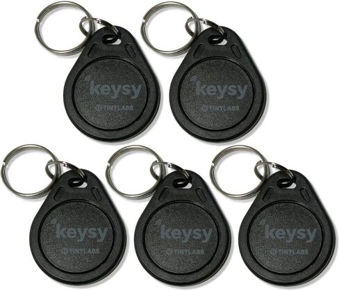 Keysy Rewritable RFID Key Fobs (5-Pack, Black) in Saudi Arabia