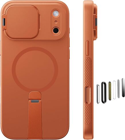 VOFATA for iPhone 17 Pro Max Case with Precision Lens Protection, Dual Metal Invisible Stands, Fit for Magsafe, Mil-Grade Drop Tested, Camera Control Button, Magnetic Silky Touch Phone Case,Black in Kuwait