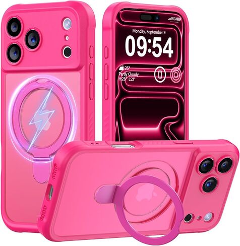MOCCA Magnetic for iPhone 15 Case with Stand,Black in Kuwait