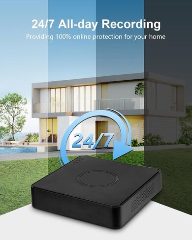 Wired Security Camera System, 8CH DVR with 1TB HDD, 4X 1080P Cam in Saudi Arabia