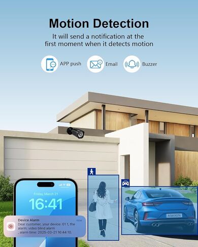 Wired Security Camera System, 8CH DVR with 1TB HDD, 4X 1080P Cam in Saudi Arabia