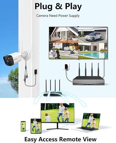 (2026 Update) 5MP Wireless WiFi Outdoor Security Camera System in Kuwait