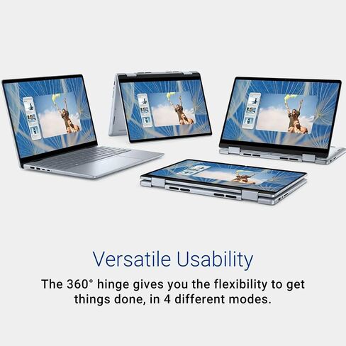 Dell Inspiron 14 2-in-1 Laptop, FHD+ 14 inch Touchscreen, Intel Core 5 120U (Beats i7-1355U) 10-Core CPU, 32GB RAM, 1TB SSD + 500GB Portable Storage Hub, Backlit KB, FP Reader, WiFi 6E, Win 11 Pro in Kuwait