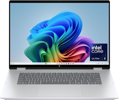 HP OmniBook 7 Flip 16" 2-in-1 Next Gen AI PC, 2K Touchscreen Laptop, Intel Core Ultra 5 226V, 16GB RAM, 512GB SSD, Intel Arc 130V GPU, Windows 11 Home, Copilot+ PC, Glacier Silver, 16-au0000 (Renewed) in Kuwait