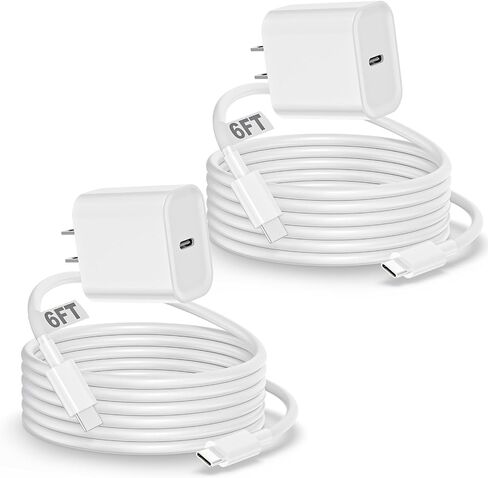 Extra Long USB C Fast Charger for iPhone 17 16 15 Fast Charging,20W Charger in Kuwait