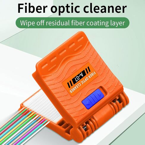 A-07 1PCS Equipped with 10 Replacement cores Fiber Optic Cleaning Wipe dust-Free Paper Fiber Optic Cleaning Tool Optical Cable end Connector Cleaner Wiping Clip (1PCS) in Kuwait