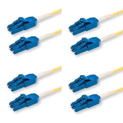 SpeedyFiberTX 1-Pack 1 Meter Uniboot LC to LC Duplex Single-Mode OS2 Patch Cable, Corning SMF-28 Ultra, 2.0mm Riser (OFNR) Round Cable, 10G/40G/100G Ethernet, Field-Reversible Polarity, Yellow in Saudi Arabia