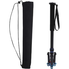 Aluminium Alloy Telescopic Monopod Tripod with Stable Base for Cameras, Load Capacity 5 kg, Adjustable Length for Photography Lovers, Black in Kuwait