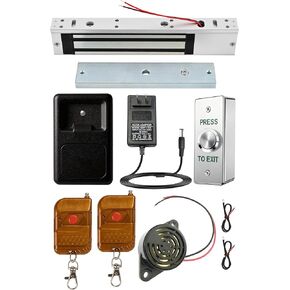WiFi Tuya Smart Door Access Control System Kit, App Remote Unlock, 280KG (600lbs) Holding Force Magnetic Lock, Timer & Schedule, Exit Button, Buzzer, 2 Remotes (K8S-600LBS Access Control Kit) in Kuwait