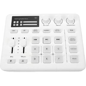 Live Sound Card, Bluetooth 3.5mm AUX XLR Input Gaming Sound Mixer Board with RGB Light, Audio Mixer and Audio Interface for Streaming Podcasting Studio Equipment (Black) in Kuwait