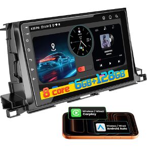 (8 Core 6GB+128GB) Car Radio Stereo for Toyota RAV4 2013-2018 with Carplay and Android Auto,10.1 Inch QLED Touch Screen Support FM&AM Radio,Back-up Camera,SWC,DSP,GPS Navigatio in Kuwait