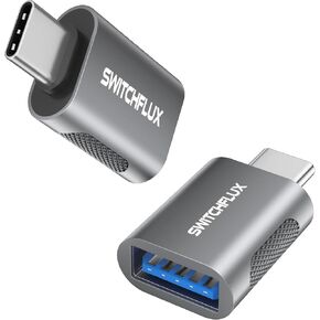 USB C to USB Adapter [2 Pack], 10Gbps Type C Male to USB 3.0 Female OTG Converter for MacBook Pro/Air, iPhone 15/16 Pro, iPad Pro, Samsung S24, Charging, Data Transfer in Saudi Arabia