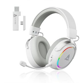 AJAZZ AHM10 MAX Wireless Gaming Headset, Compatible with PC, PS5, Xbox Series X|S, 53mm, Memory Foam Ear Cushions, Aluminum Alloy Frame, 360° Noise-canceling, 2000mAh Battery, 7.1 Surround Sound. in Kuwait