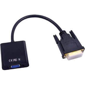 10PCS 1080P DVI-D to VGA Adapter Cable 25Pin Male to 15Pin Female HDTV Converter for PC Computer Monitor Display Card in Kuwait