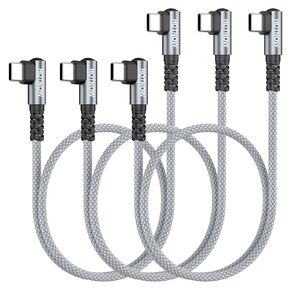 Right Angle USB C to USB C Cable 0.5FT 3Pack, Short 6 inch USB C Charger Cable 65W Fast Charging Cords for iPhone 15/16,Power Bank and USB Type C Devices in Kuwait