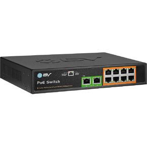 BV-Tech 8-Port Gigabit PoE+ Switch with 2 Gigabit Uplink Ports, 130W in Saudi Arabia
