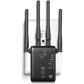 VICTONYUS VICTONY WA1200 Wireless Range Extender 1200Mbps WiFi Extneder Dual Band with 4 External Antennas WiFi Signal Booster White in Kuwait