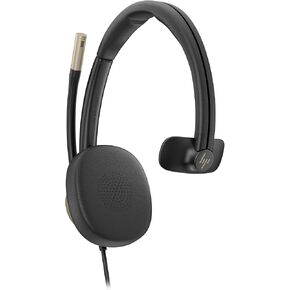 POLY HP Mission 810 USB Headset - USB-C & USB-A Plug-and-Play - AI Noise-Reducing Adjustable Boom Mic - Inline Controls - Lightweight Single-Ear Design - USB Headset with Microphone for PC in Kuwait