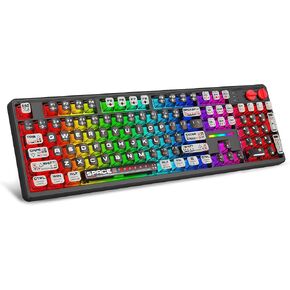 E-YOOSO Wireless Mechanical Keyboard Creamy, Cyber Mecha Style, Black in Saudi Arabia